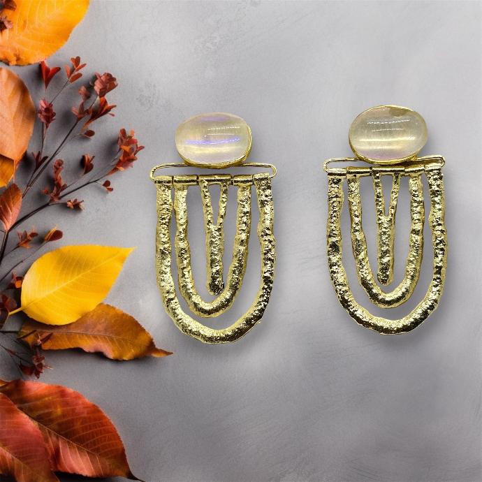 Boho Moonstone Dangles Earrings