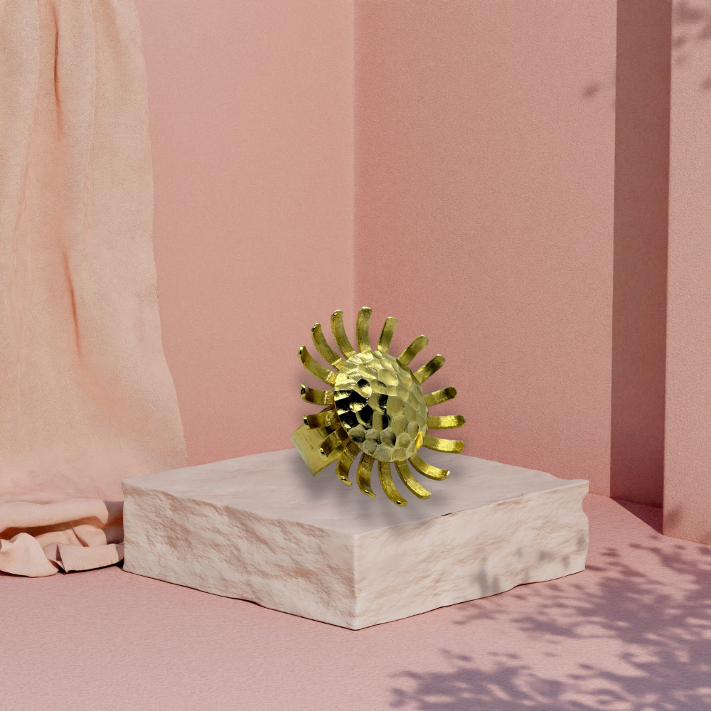Retro Sunshine Studs Ring