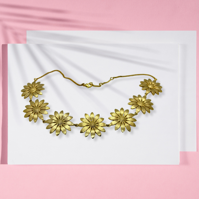 Golden Sunflower Necklace