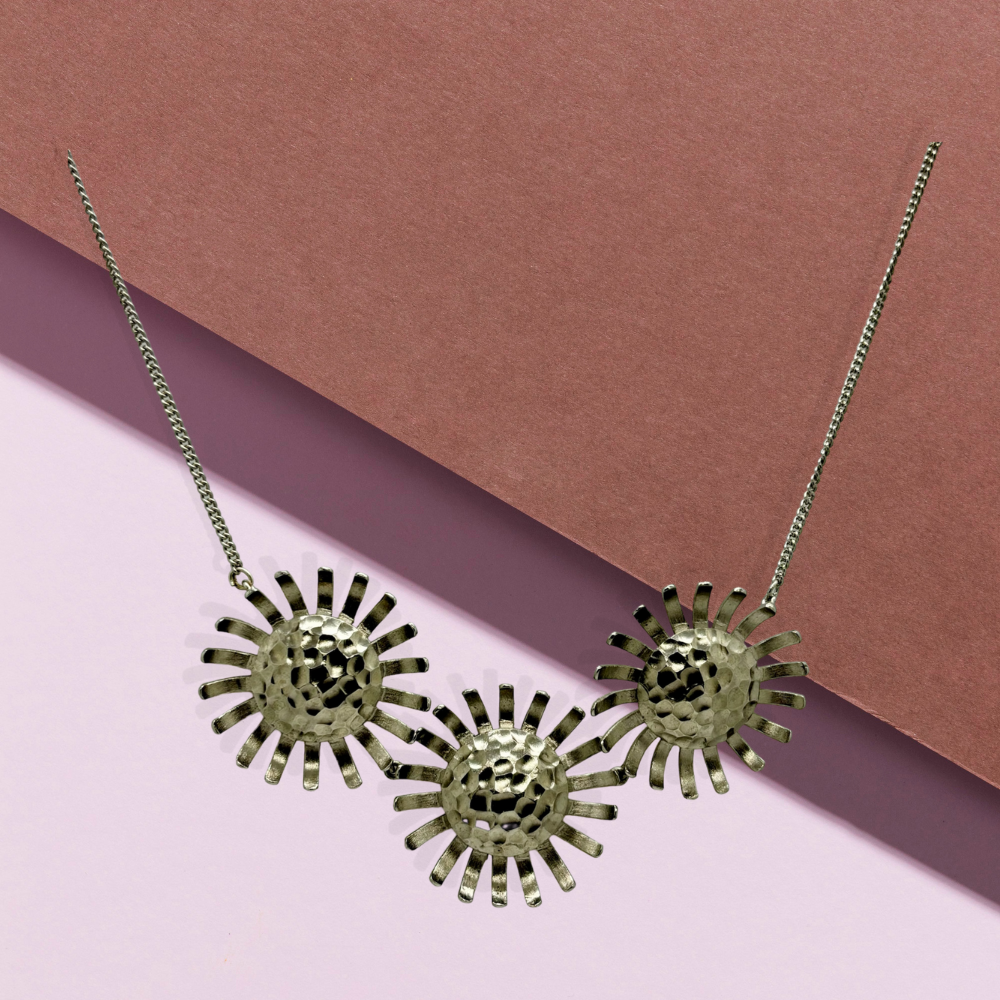 Retro Sunshine Studs Necklace