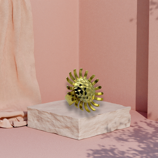 Retro Sunshine Studs Ring