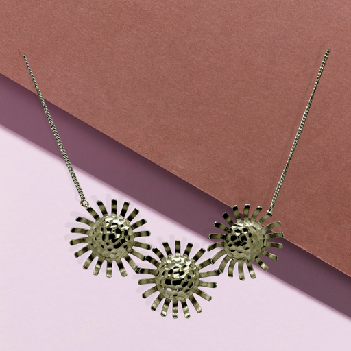 Retro Sunshine Studs Necklace